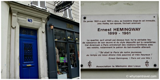 Ernest Hemingway's House in Paris | WhyRoamTravel.com