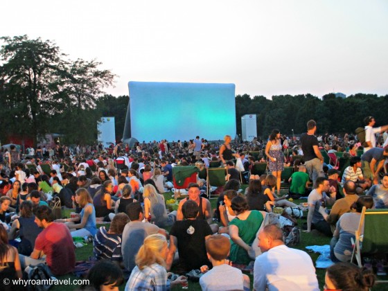 Watch a movie in the park in Paris | WhyRoamTravel.com