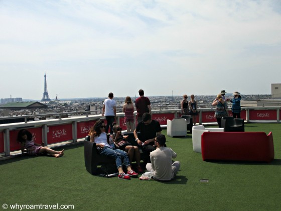 Rooftop terrace at Galeries Lafayette| WhyRoamTravel.com